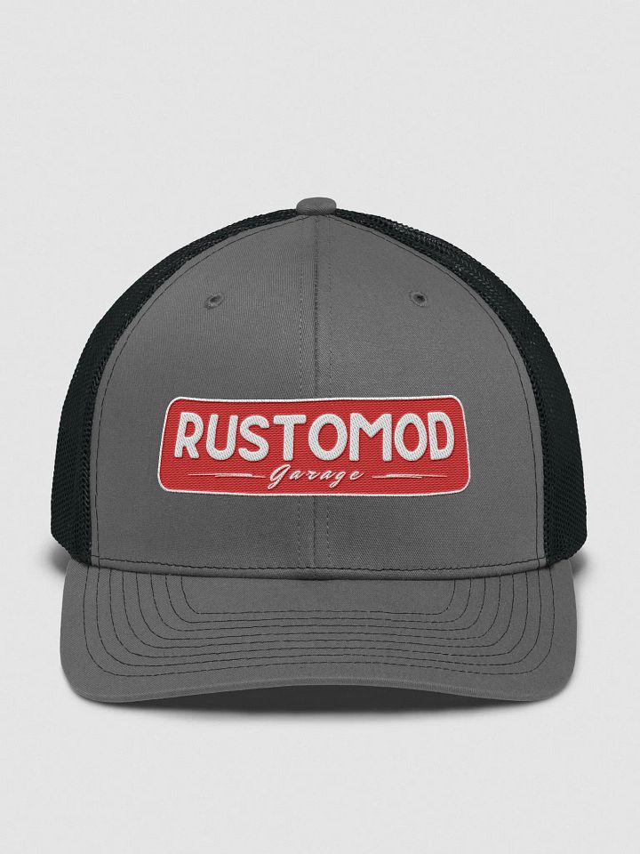 Rustomod Garage Trucker Hat Red Logo product image (1)