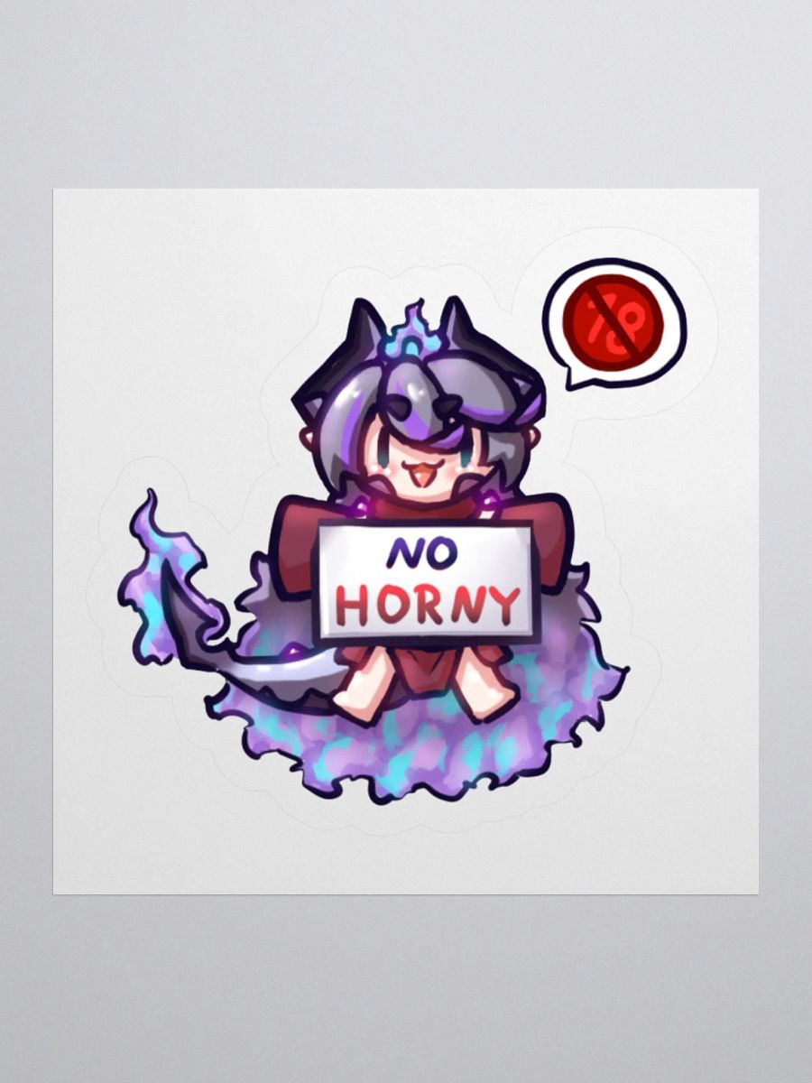 "No Horny" Phibi Sticker product image (1)