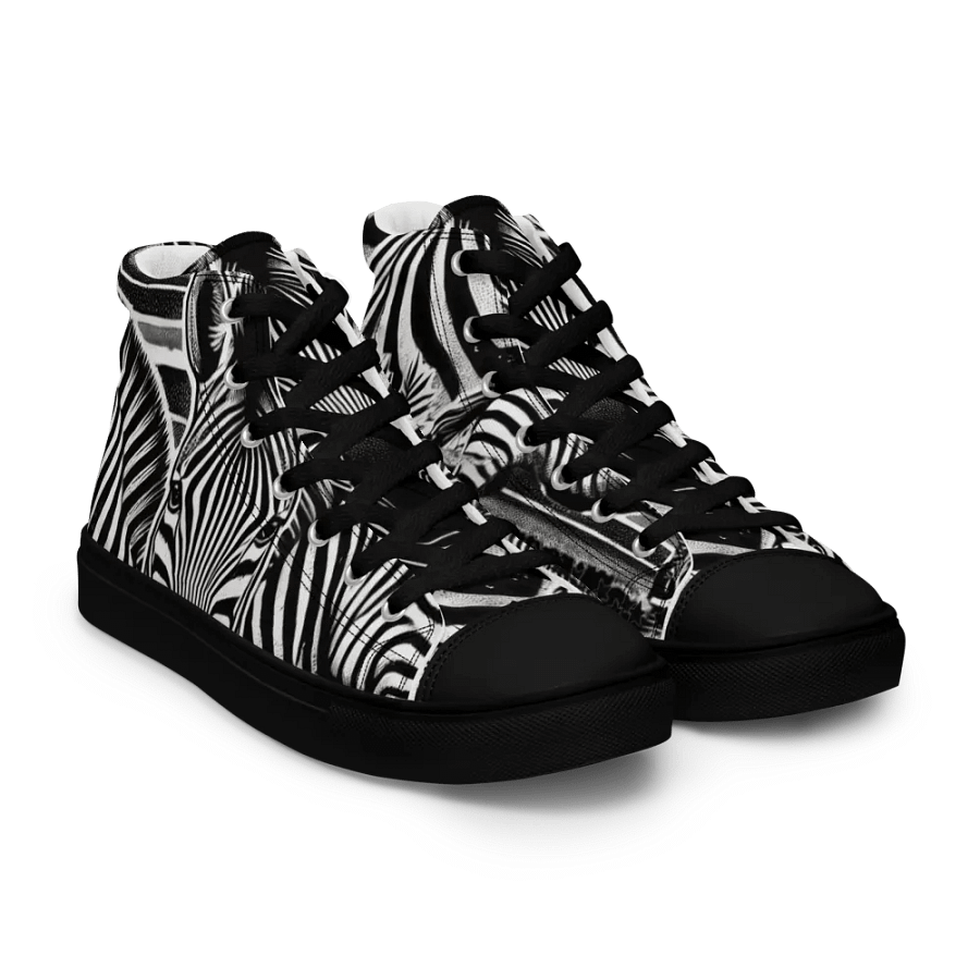 Zebra Dreams High Top Canvas Shoes product image (12)