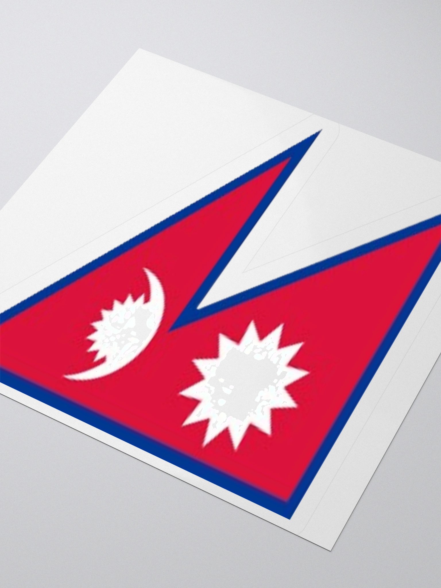 Exclusive Nepal Flag Kiss-Cut Sticker by TDS Music - Unique Design (3" x 3", 4" x 4", 5.5" x 5.5") product image (8)