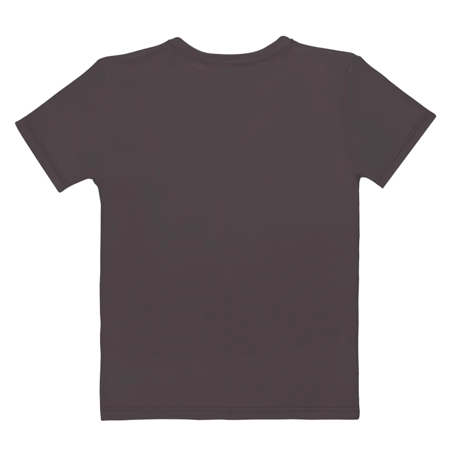 Plain Dark Brown True Summer Women's Crewneck Polyester Heavyweight Premium T-Shirt by Treasure Pie product image (9)