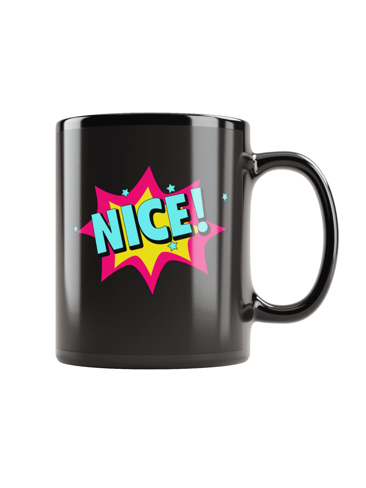 Boom! NICE! Explosion Black Coffee Mug product image (1)