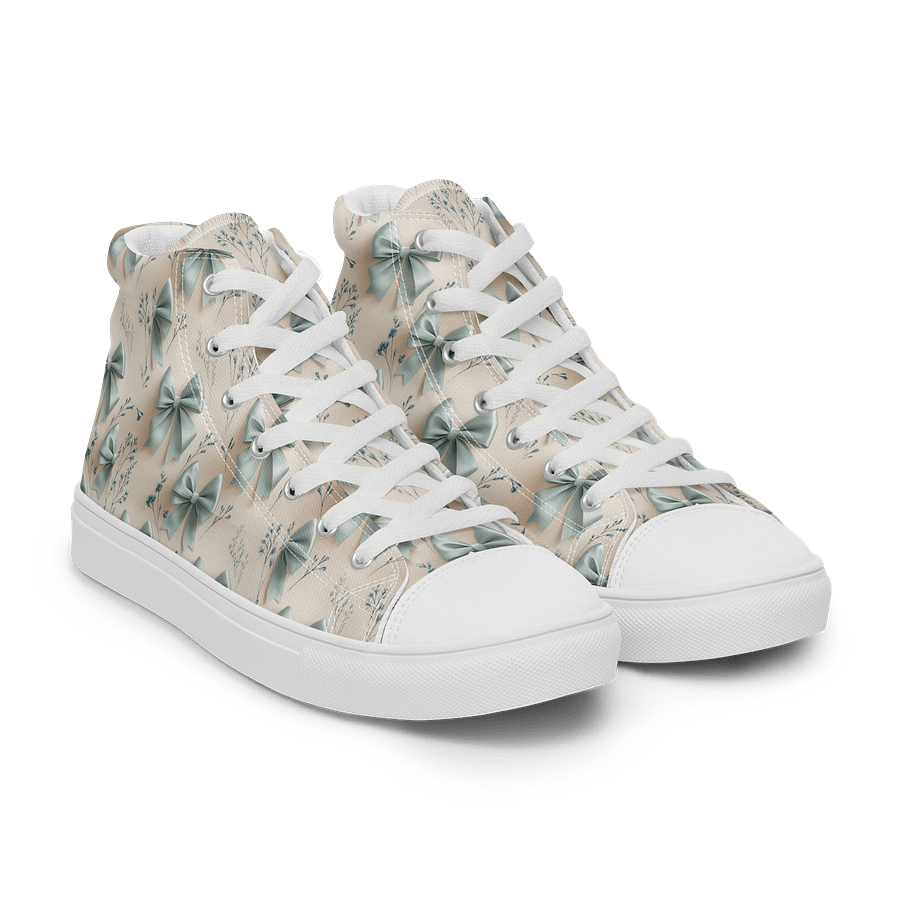 Women's High Top Canvas Shoes – Something Blue Bows product image (8)