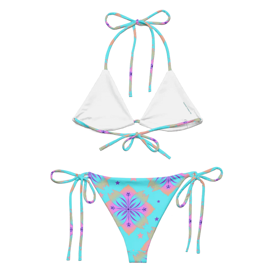 Pretty Pastel Bow Pattern String Bikini product image (5)
