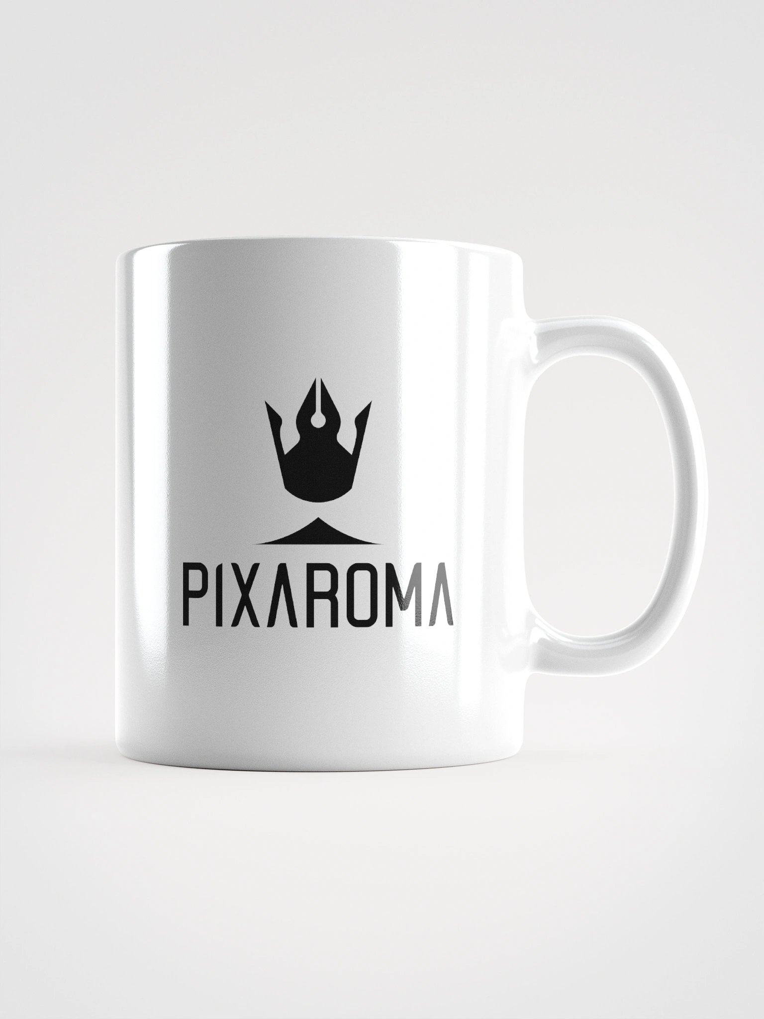 Pixaroma Black Logo White Mug product image (1)