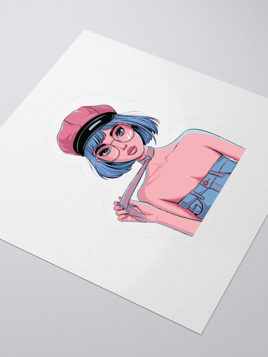 Chic Blue-Haired Fashionista Sticker Set product image (11)