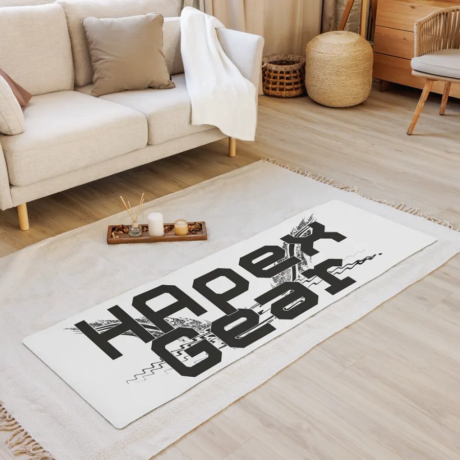 Black HApex Gear Black Logo Yoga Mat by Allcolor product image (8)