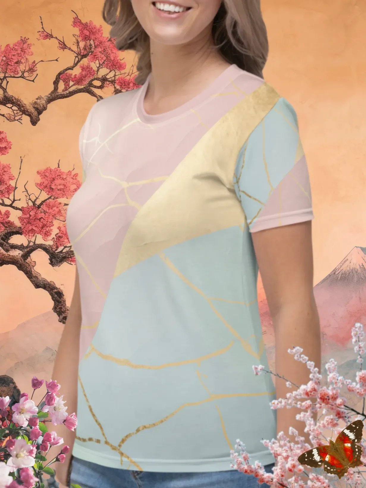 Blended hues Kintsugi Print T-Shirt product image (2)