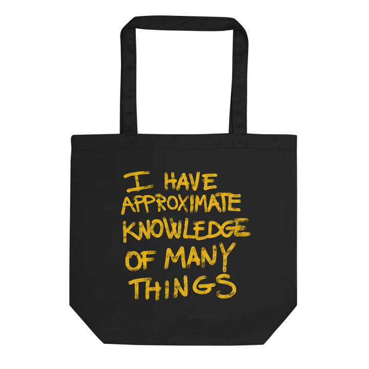 Demon Cat With Text Double Sided Totebag - Black product image (2)