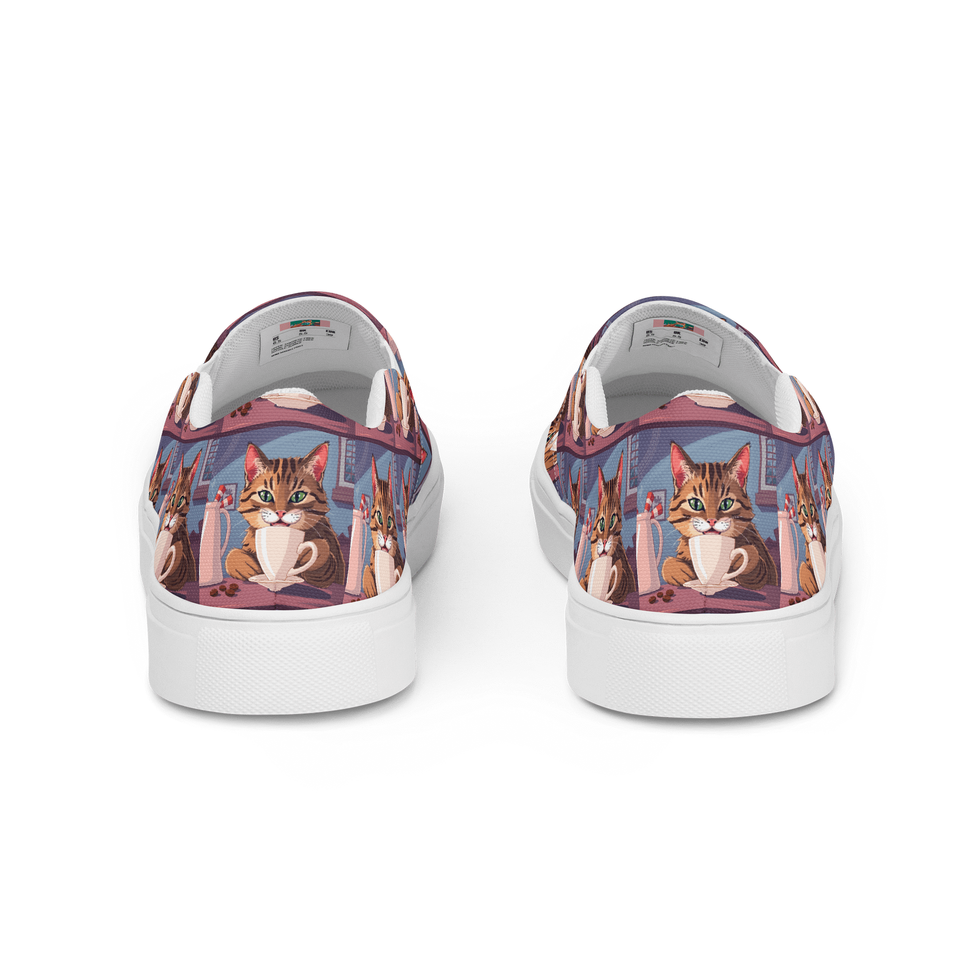 Women's Slip-On Canvas Shoes-Caffeine Cat product image (4)