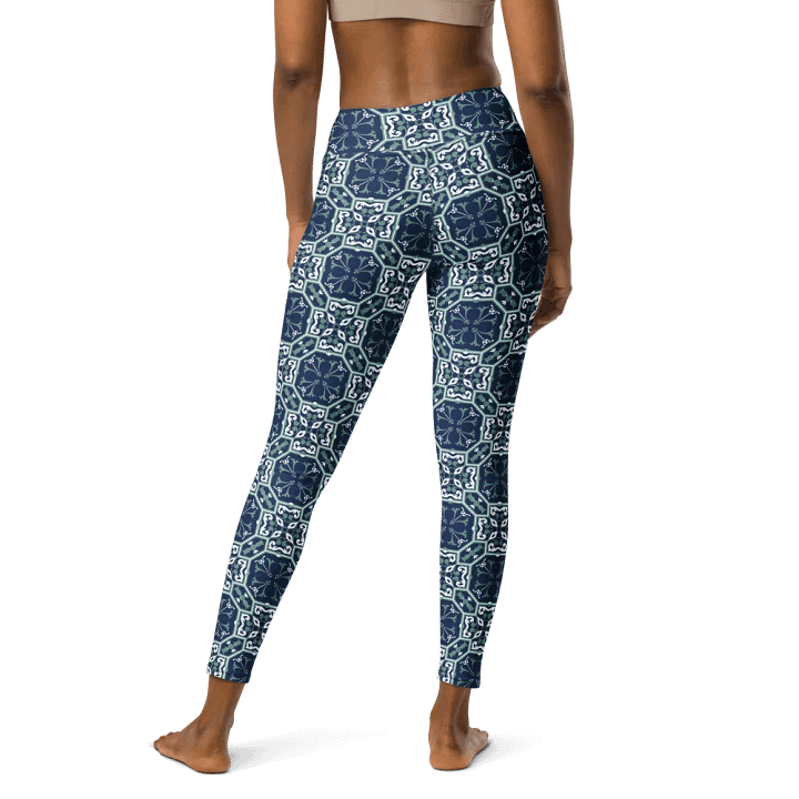 Geometric Elegance High-Waist Patterned Leggings product image (2)