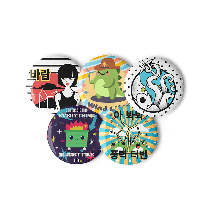 Kawaii Wind Pins Set product image (1)