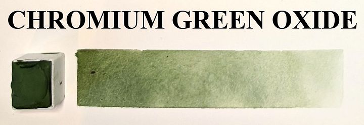 Chromium Green Oxide Water Color Paint Half Pan product image (1)