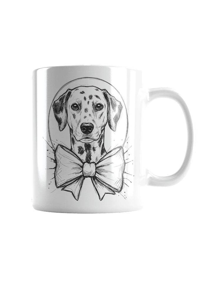 Dalmatian With A Bow Sketch-y Art Chic Small Ceramic Mug product image (2)