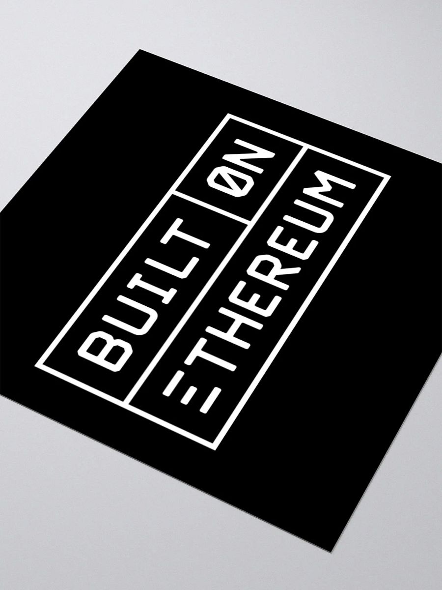 Built on Ethereum sticker black product image (3)