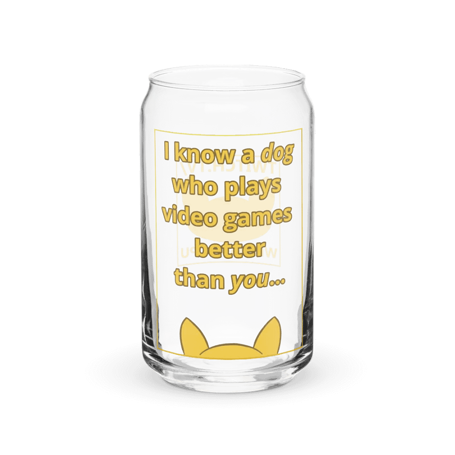 Doopsters - I know a Dog Gamer - Can-Shaped Glass product image (1)