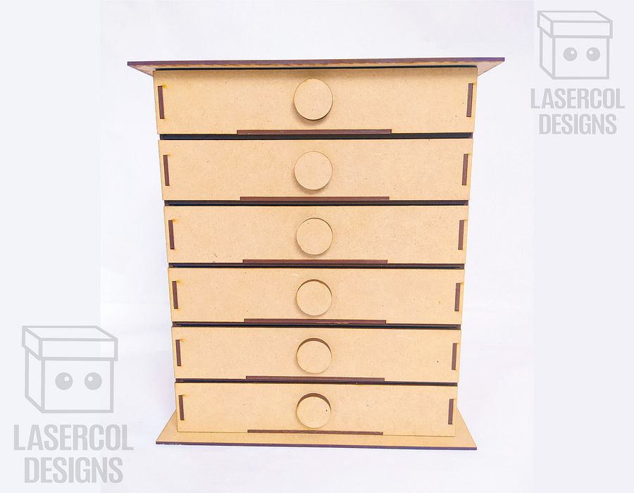 6 Drawers Desk Organizer - Laser Cut Files product image (5)