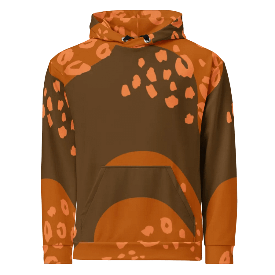 Orange Leopard Abstract Recycled Hoodie product image (1)