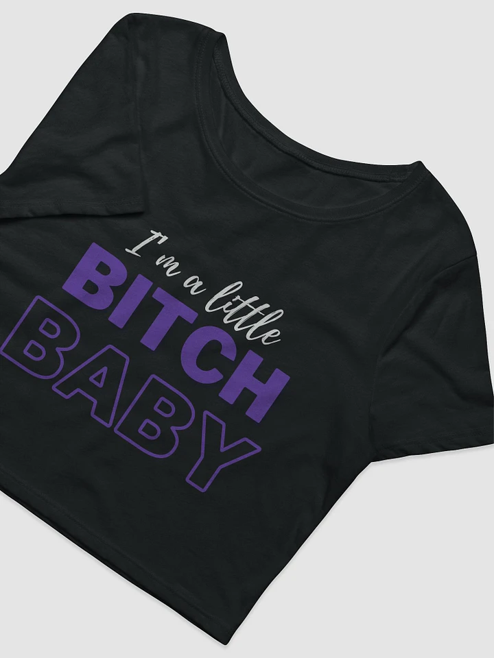 Little Bitch Baby White Lettering Cut Off Tee product image (4)