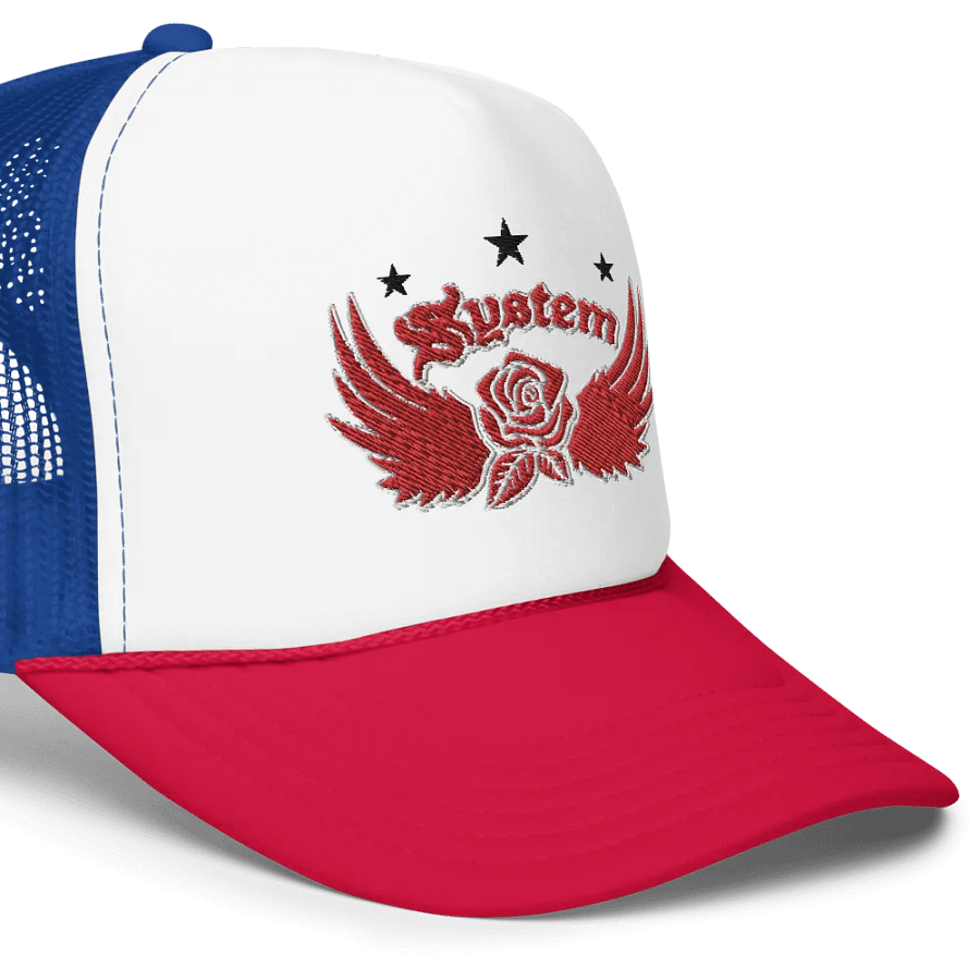 System Trucker Hat (Red, White, Blue) product image (7)