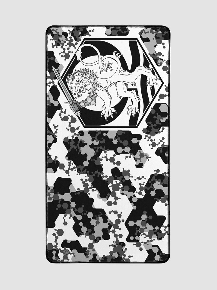 Desk Mat 15.5" x 31.5" Hexagon Camo, Lion, Grey product image (2)