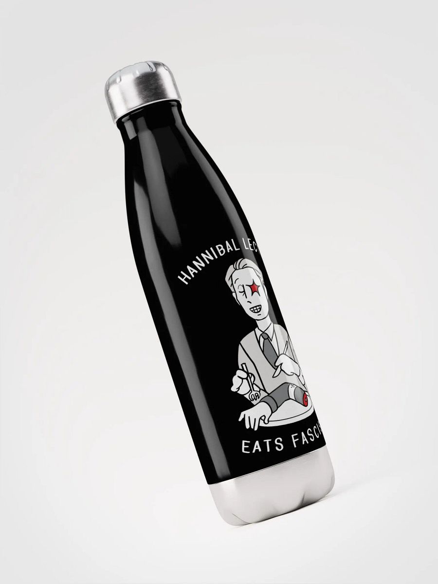 Hannibal Lecter Eats Fascists ☆ Stainless Steel Water Bottle product image (3)