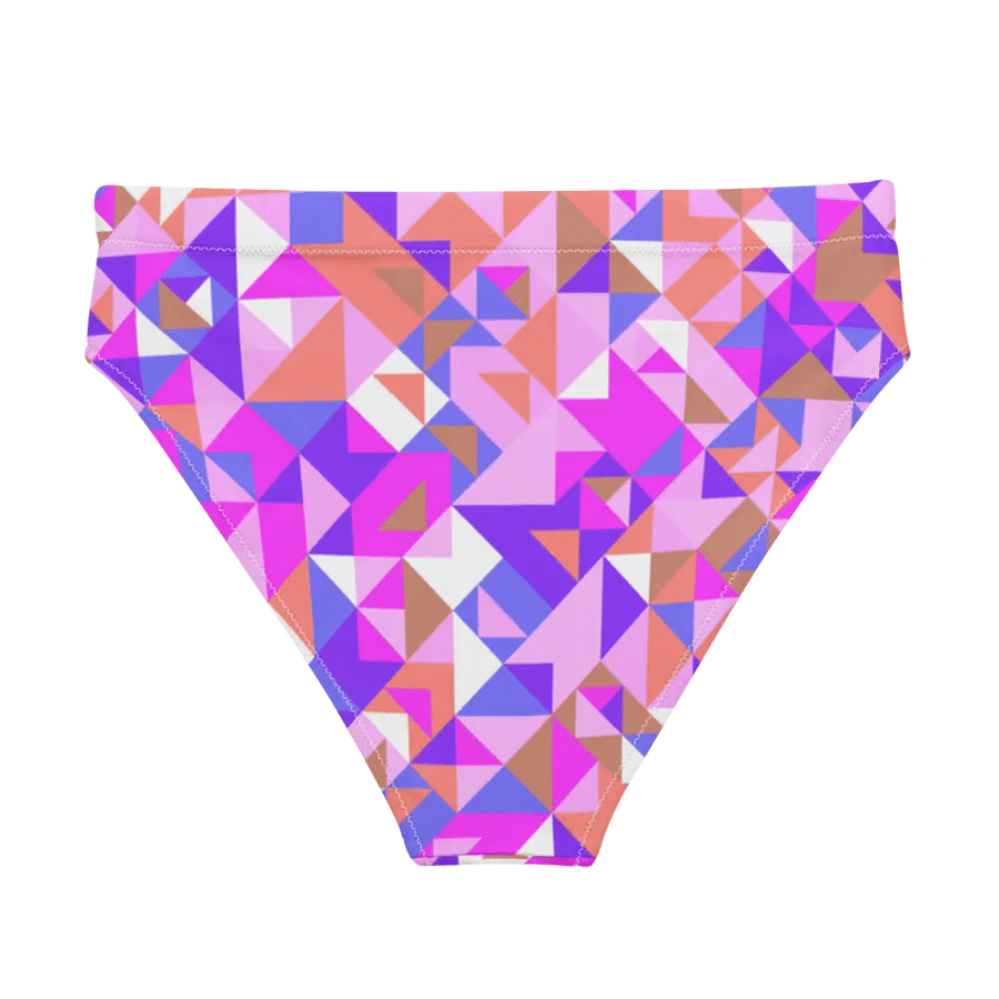 Colorful vector Pattern Design High Waisted Bikini Bottom - v1 product image (1)