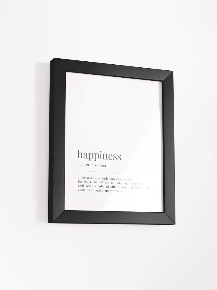Happiness Definition Framed Print product image (2)