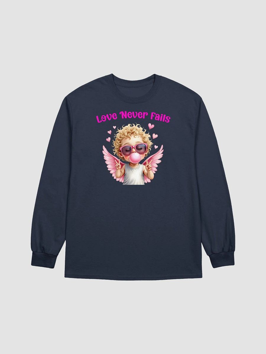 Love Never Fails Valentine Retro Cupid Valentine's Day Long Sleeve Shirt product image (38)