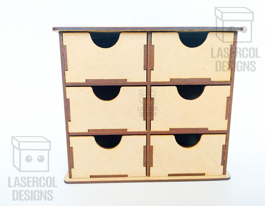 6 Drawers Desk Organizer - Laser Cut Files product image (3)