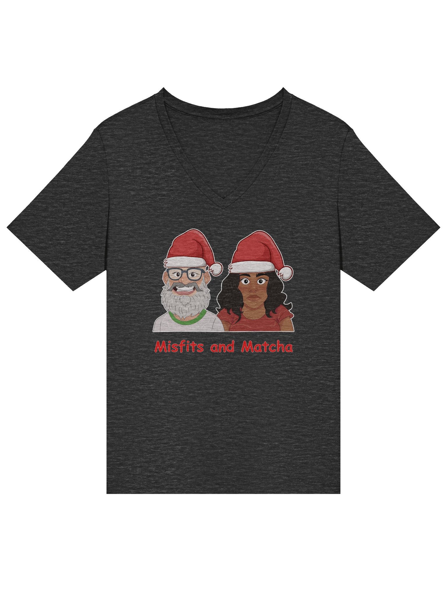 Women's Jasmine and Kevin Santa V Neck Tee Shirt product image (14)