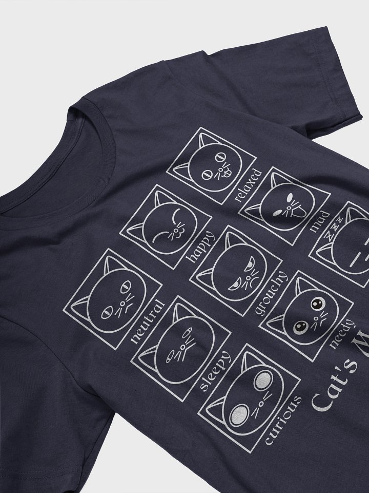 Cat's Moods (White Print) - Unisex Adult Super Soft Lightweight T-shirt product image (2)