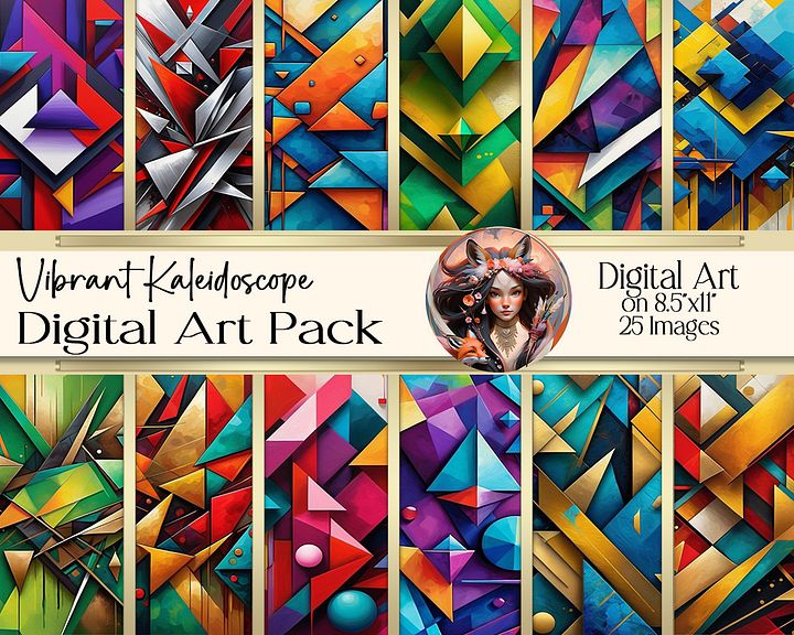 Vibrant Kaleidoscope Digital Art product image (1)