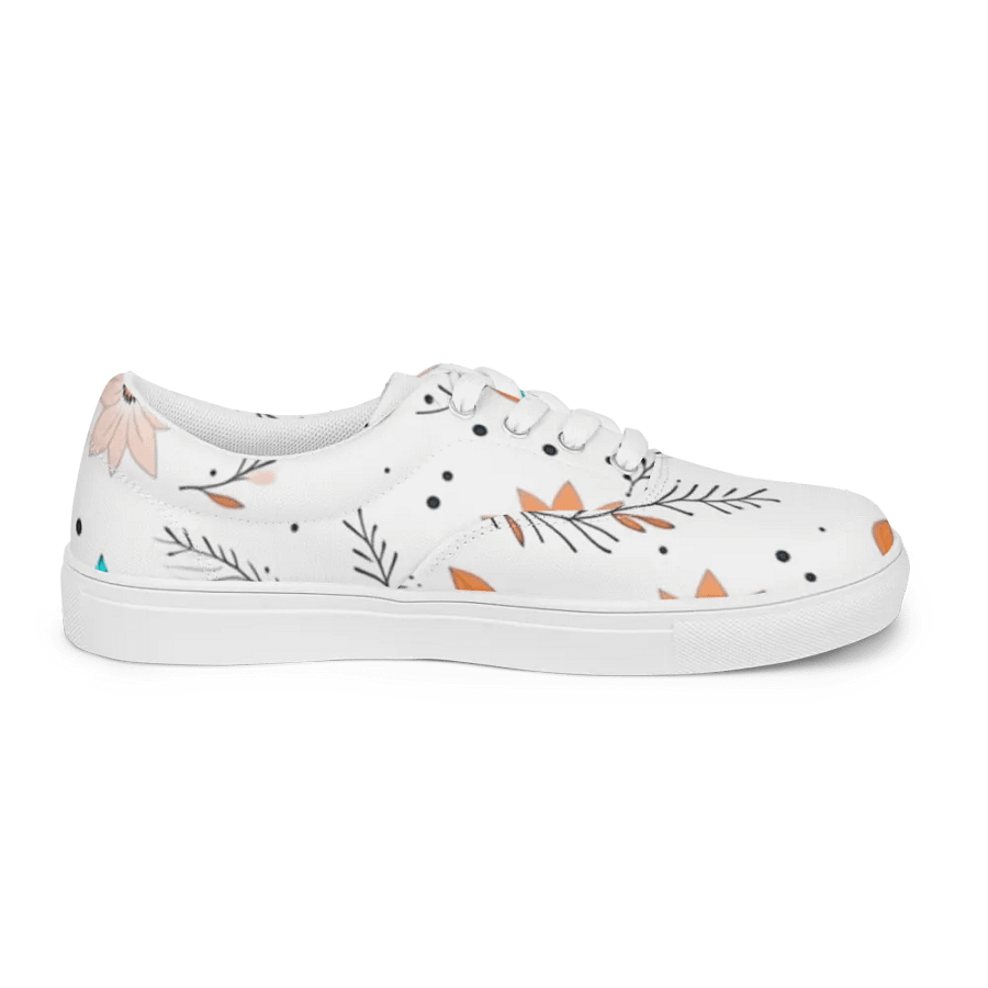 Blossom Charm -Women's Lace-Up Canvas Shoes product image (8)