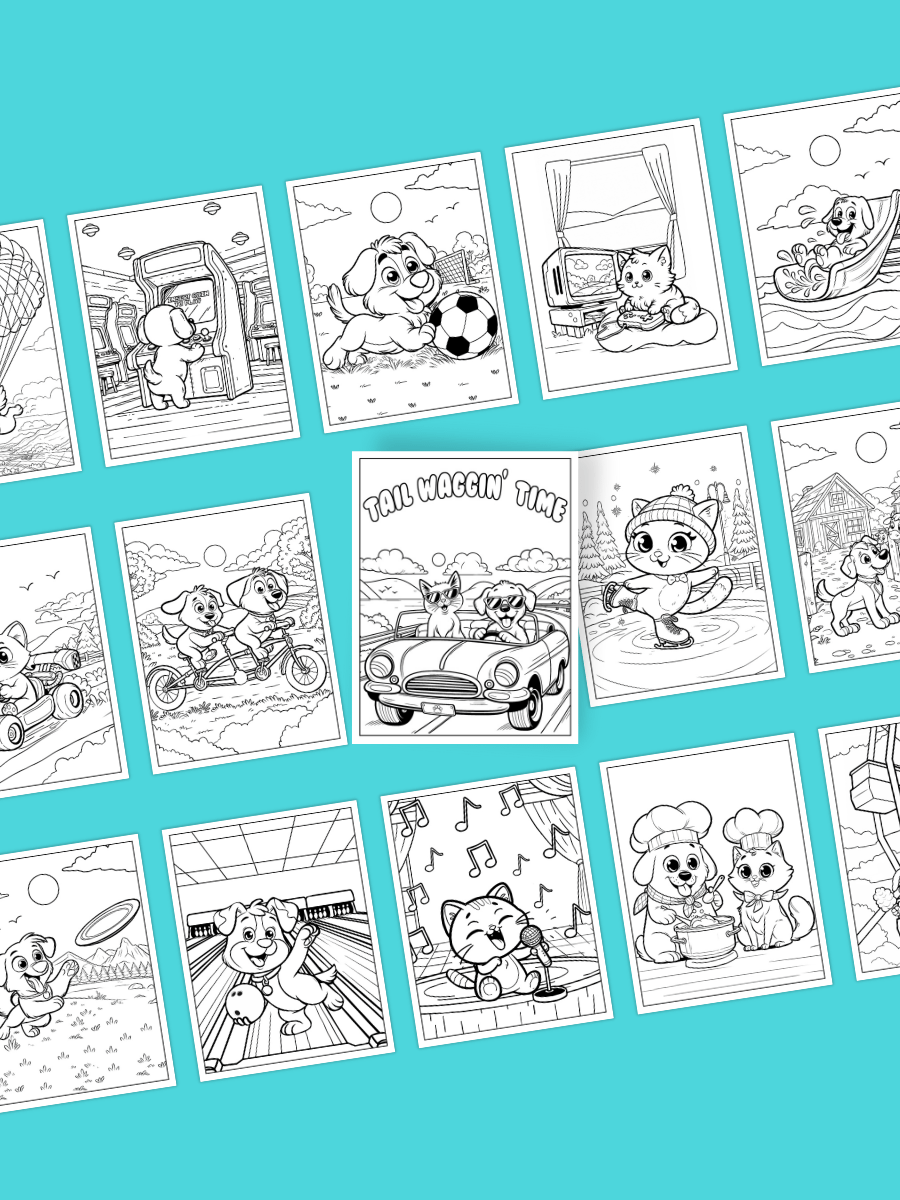 TAIL WAGGIN' TIME COLORING PAGES product image (3)