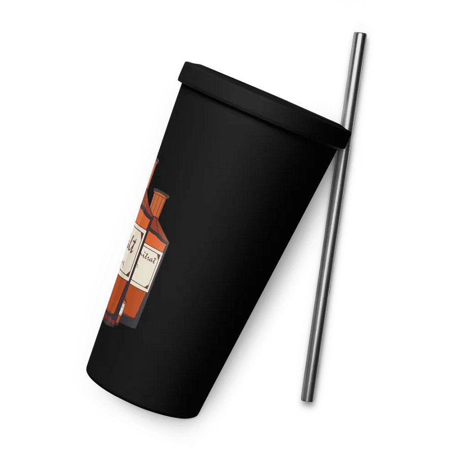 Gewalt ist keine Lösung Becher mit Isolierung und Strohhalm product image (8)