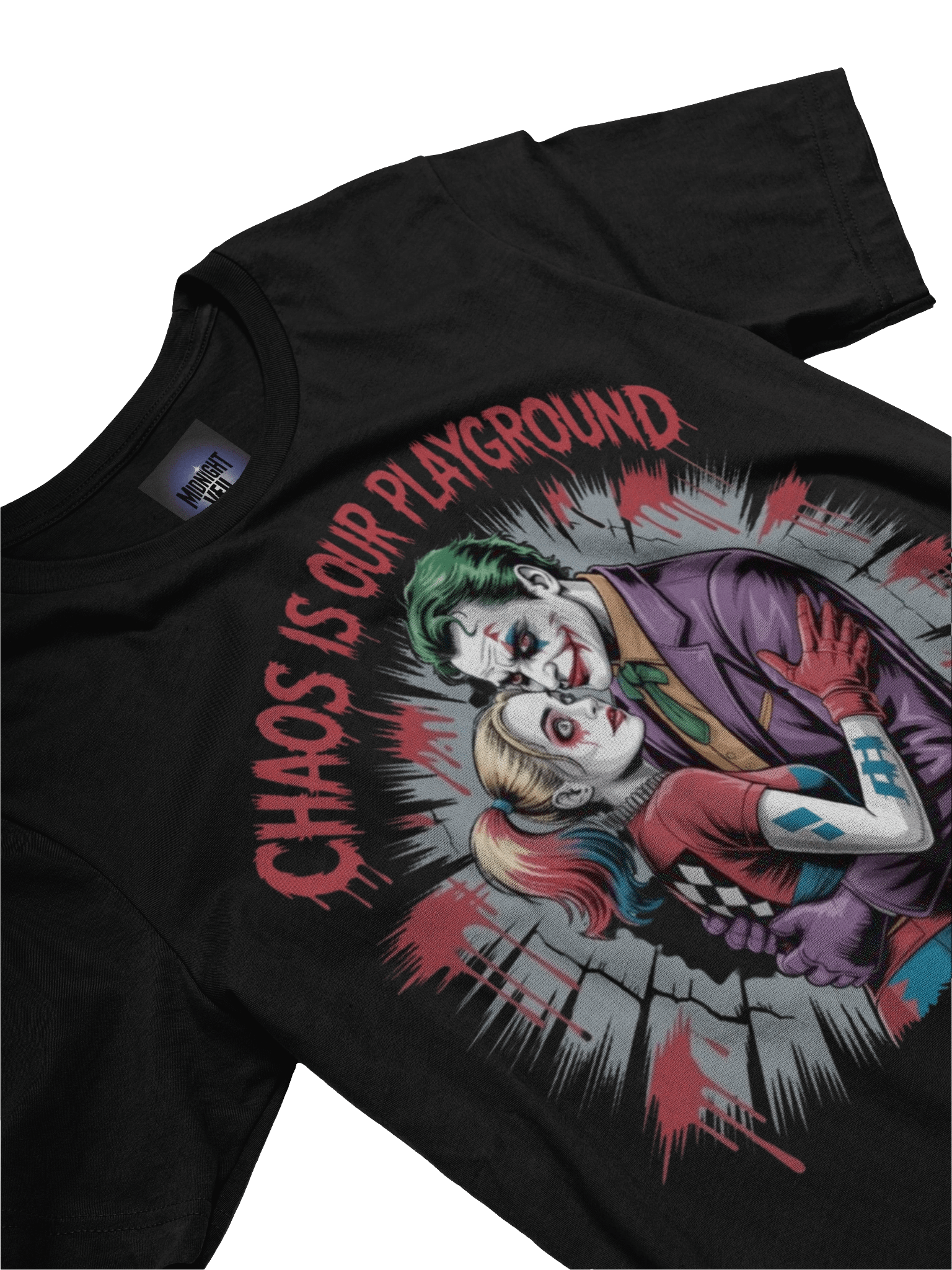 Chaos is Our Playground: Joker and Harley Quinn's Riotous Romp Graphic Tee product image (5)