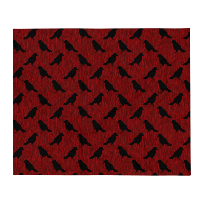 Ravens on Red Throw Blanket product image (13)