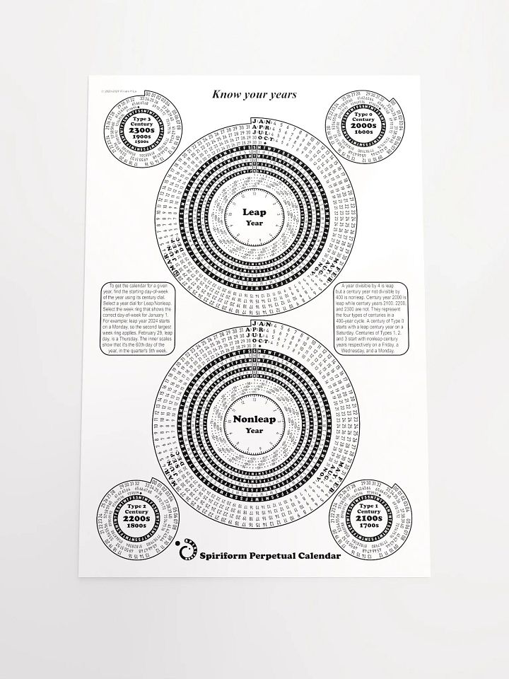 Spiriform Perpetual Calendar 12