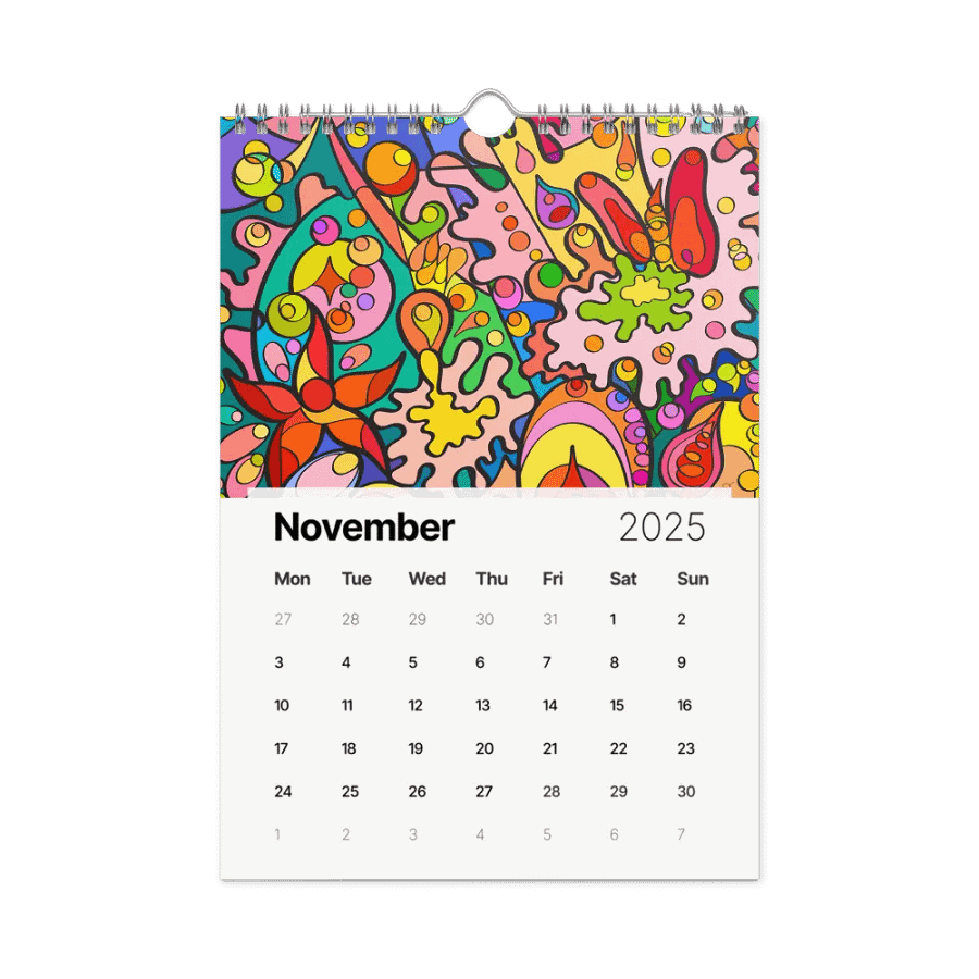 Energize Your Year: 2025 Customizable Wall Calendar – Wave at Sunset product image (11)