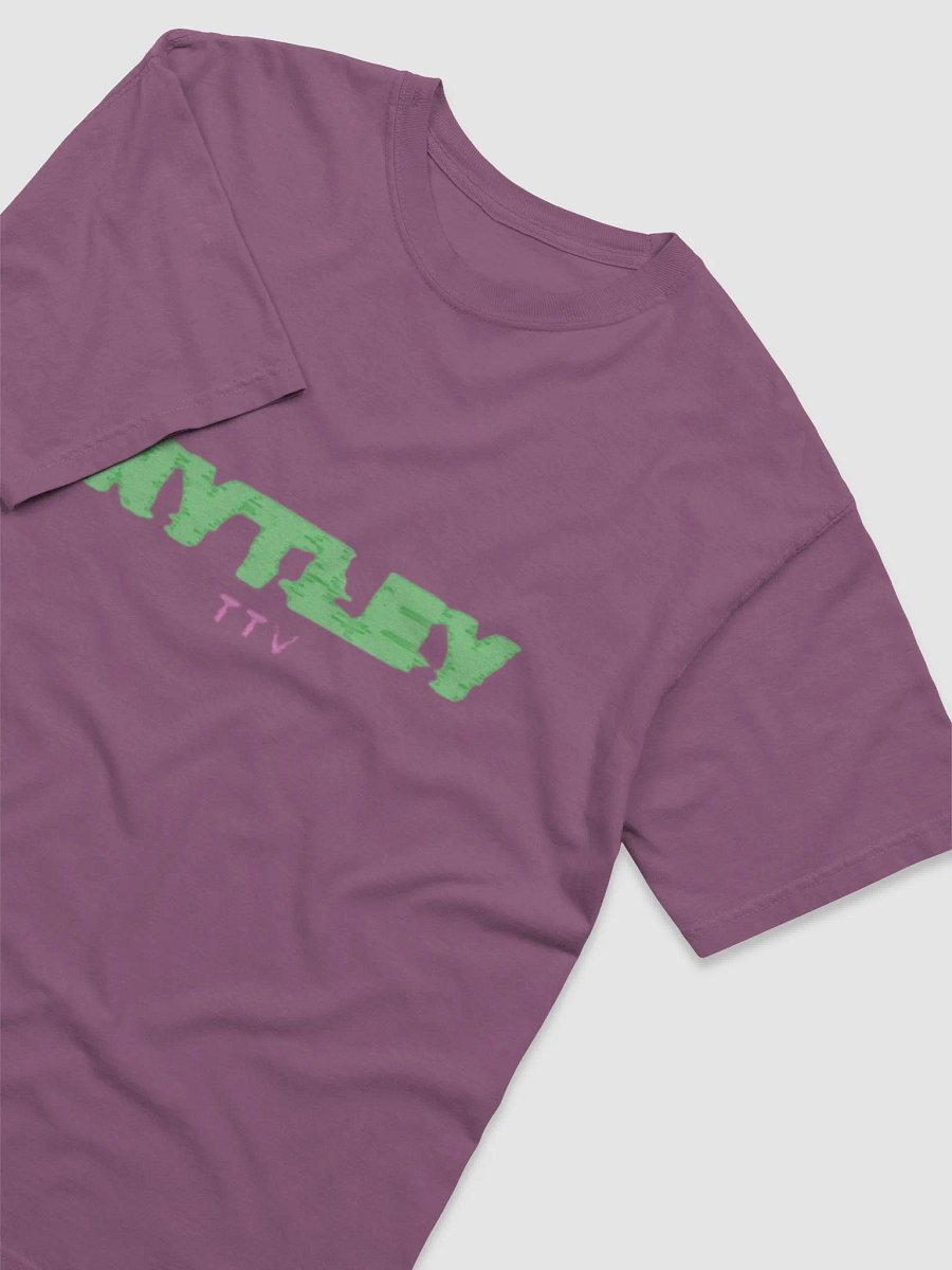 Glitchy Block Letters Cotton Mauve Tee product image (3)