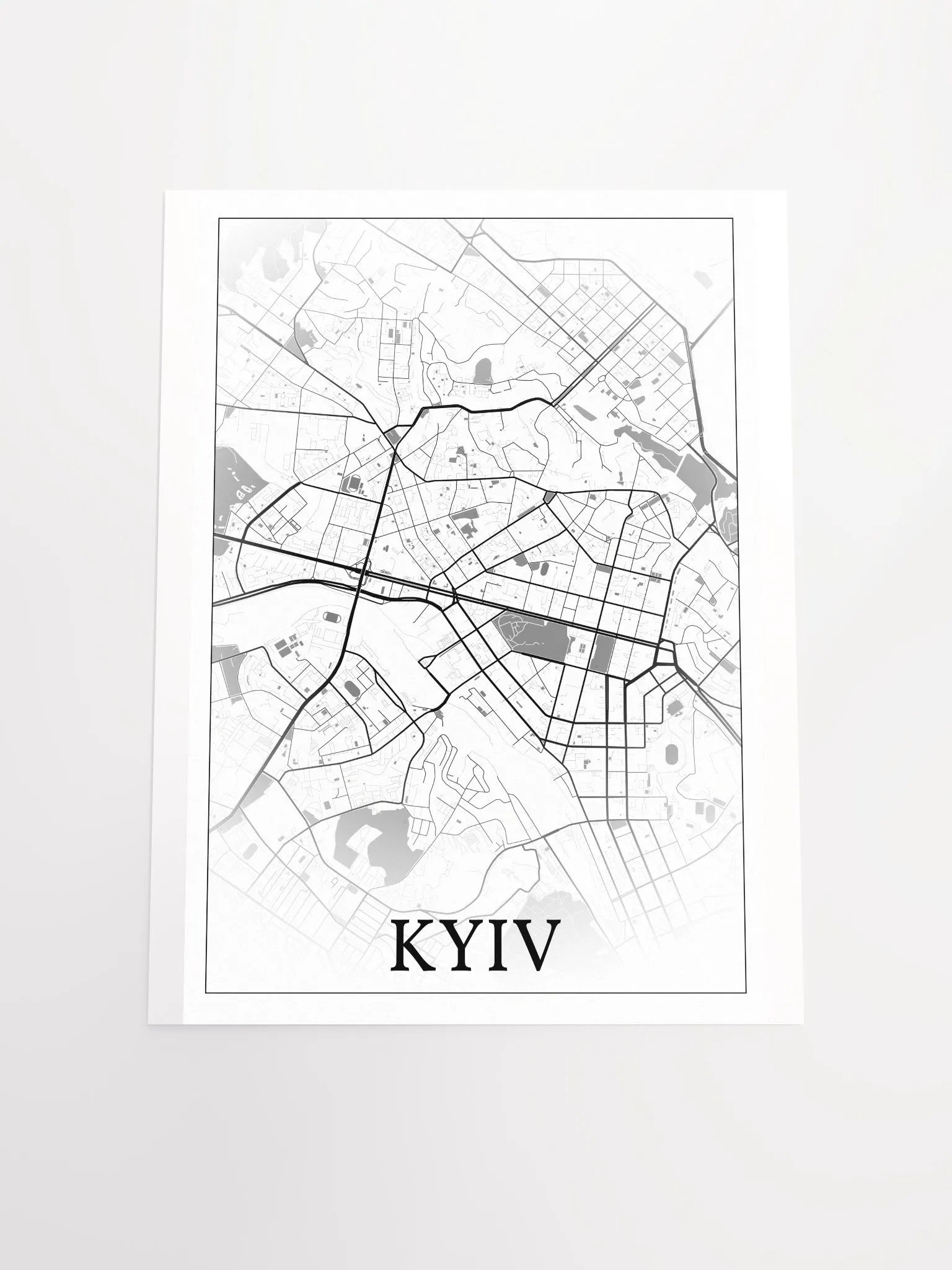Kyiv, Ukraine, city map print product image (17)