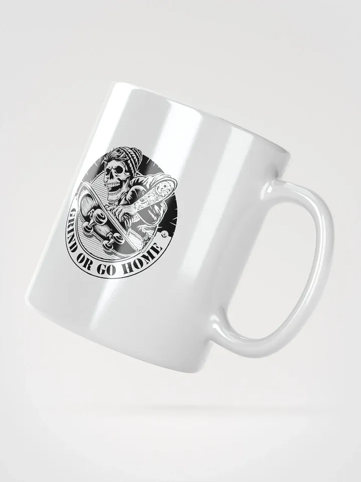 Grind Or Go Home | Skeleton Street Skater Mug product image (2)