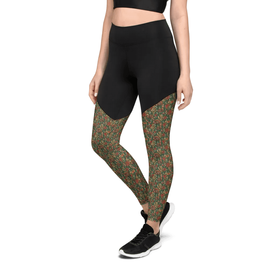 Brown All-Over Print Sports Leggings product image (9)