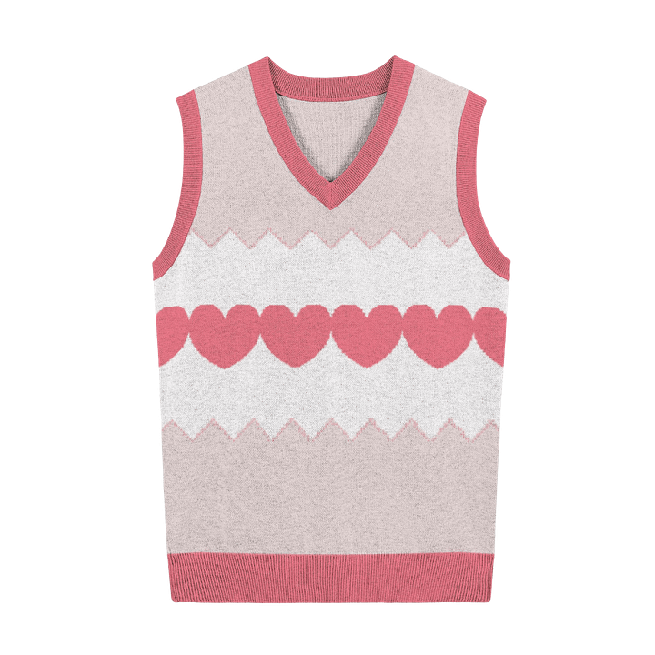 Line of Hearts Knitted Vest product image (1)