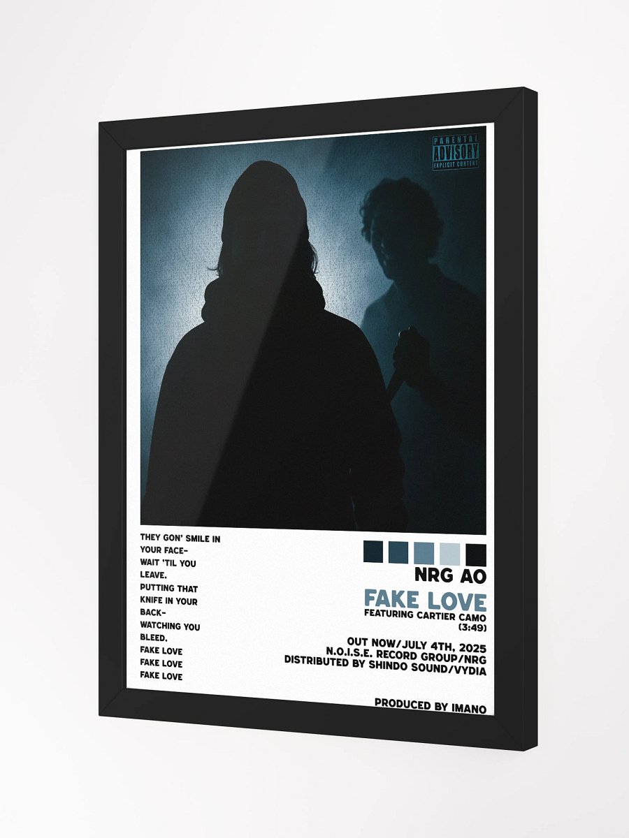 "Fake Love" Framed Matte Poster Print product image (3)
