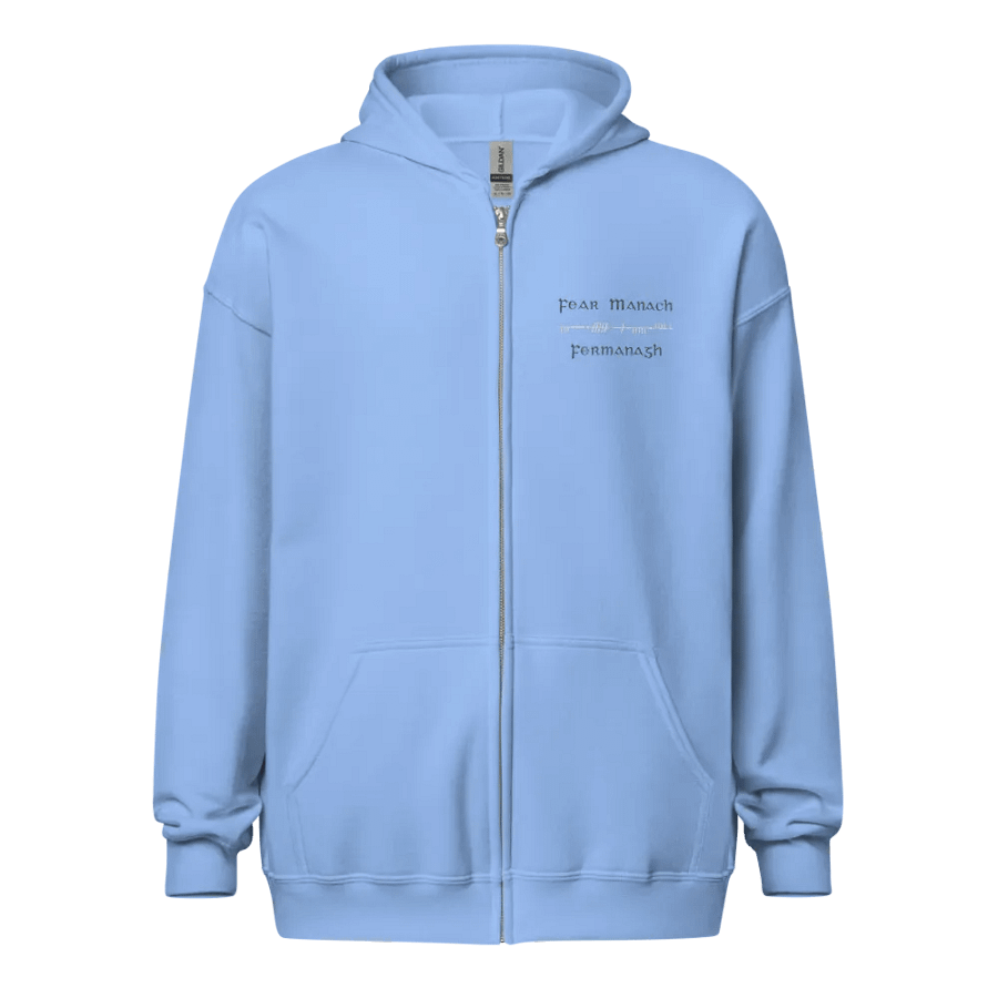 Fermanagh/Fear Manach Scholastic style Ogham embroidered Zip Hoodie product image (2)