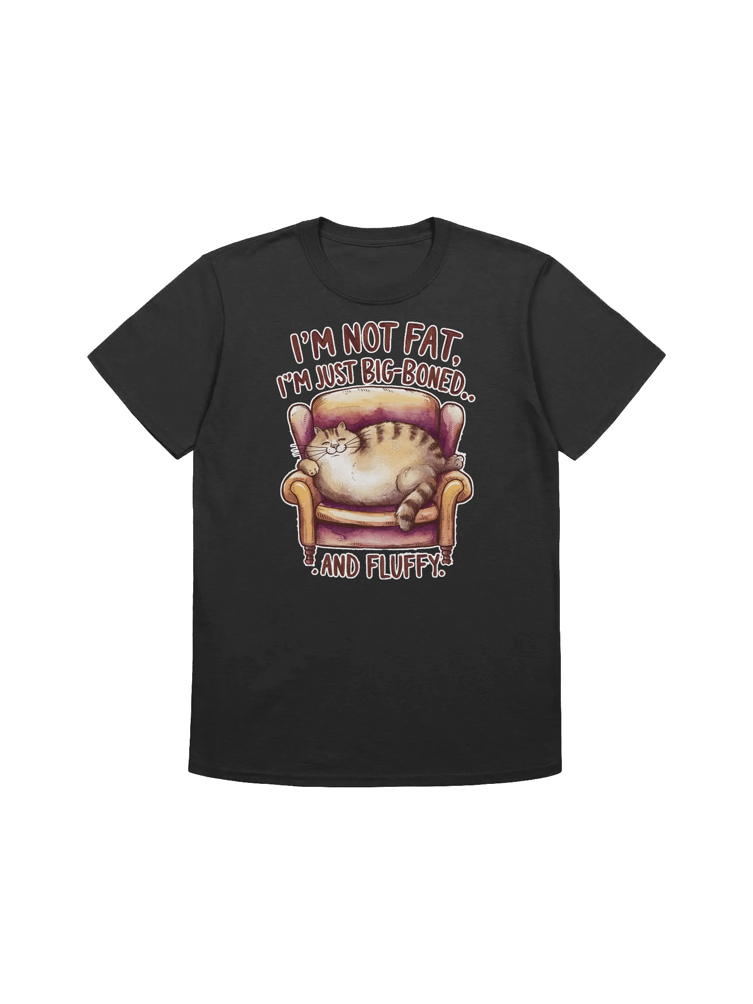 Cat Lover - I'm Not Fat I'm Bigboned and Fluffy T-Shirt product image (2)
