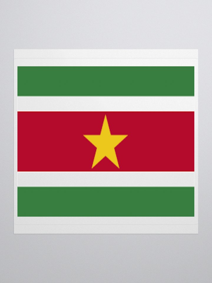 Exclusive Suriname Flag Kiss-Cut Stickers - High-Quality Vinyl, Multiple Sizes product image (3)