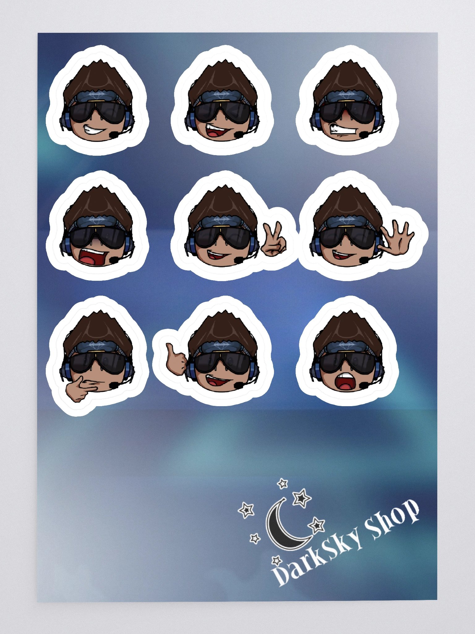 DarkSky Emojis Sticker Sheet (Series 1) product image (3)